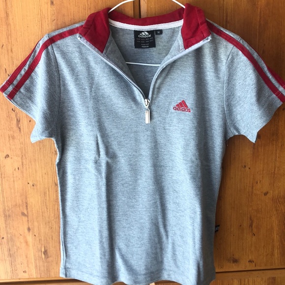 adidas short sleeve quarter zip